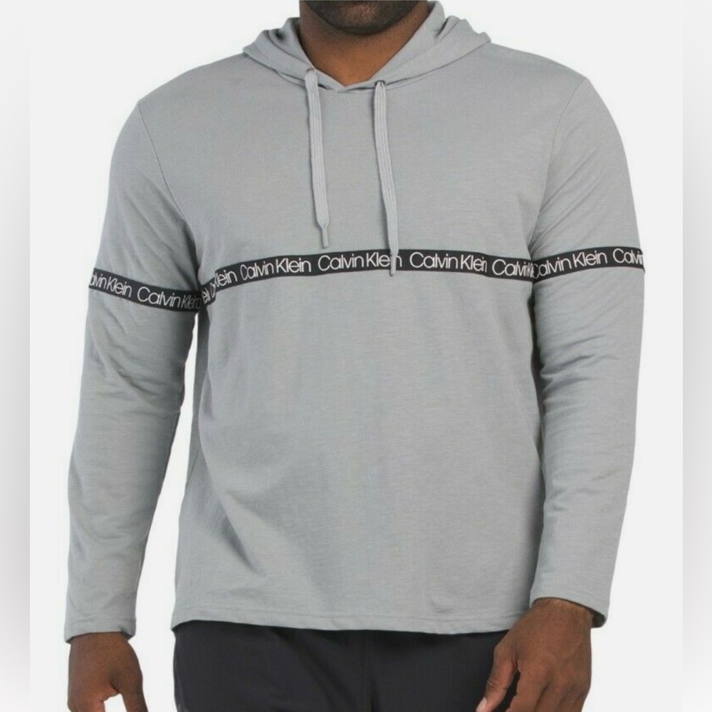 Men’s Calvin Klein Terry Logo Stripe Hoodie